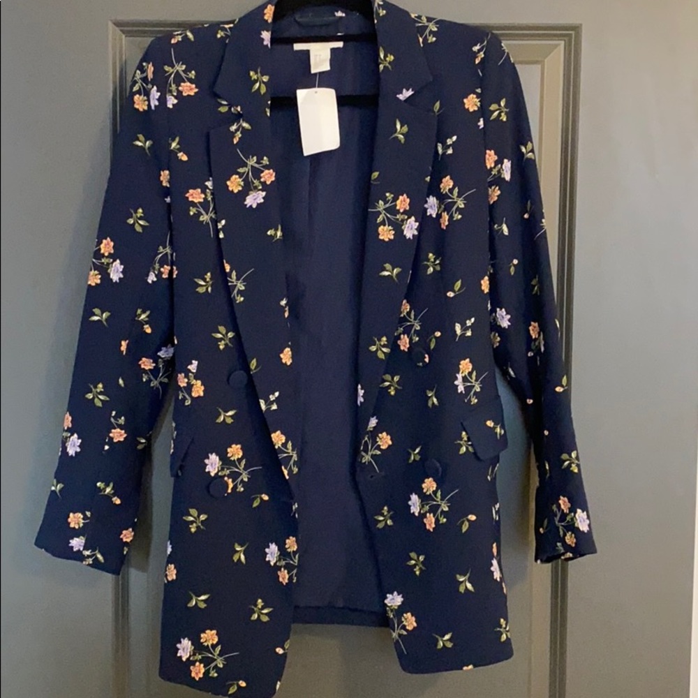 NEW Floral Double Breasted Blazer